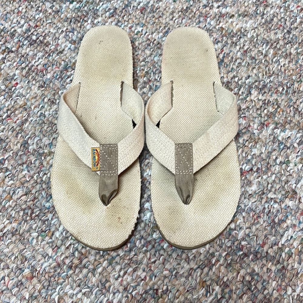 Women’s Rainbow Hemp Flip Flops